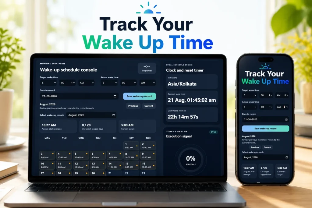 Track Your Wake-Up Time